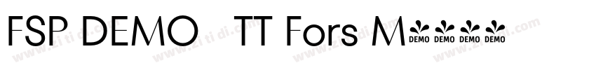 FSP DEMO   TT Fors M字体转换